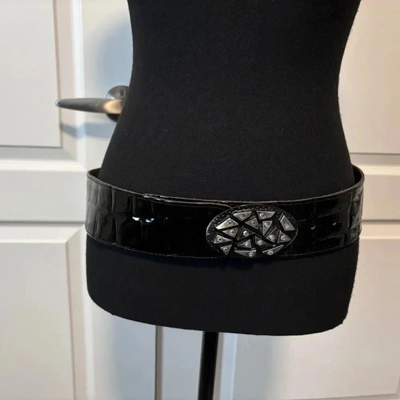 Vintage | Pelletteria Number One | Patent Leather  Jewel Made in Italy Belt - Picture 3 of 11